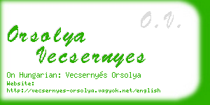 orsolya vecsernyes business card