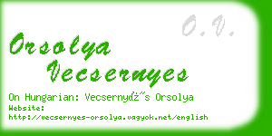 orsolya vecsernyes business card